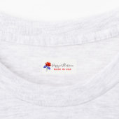 Rode klaproos & korenbloem rode, witte & blauwe kl labels (Aangebracht)