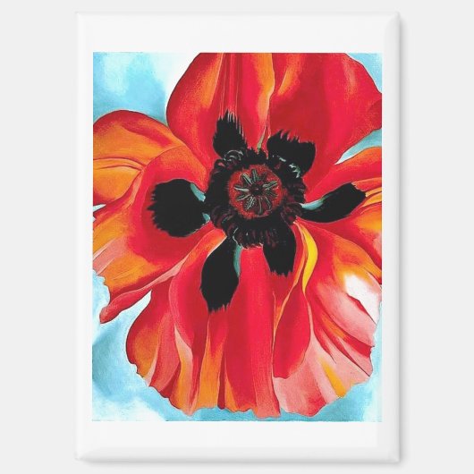 “Rode Klaproos Nr. VI” , Georgia O'Keeffe, Magneet (Voorkant)