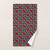 Rode Klaproos op Goth Bloemen Bad Handdoek (Handdoek)