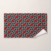 Rode Klaproos op Goth Bloemen Bad Handdoek (Handdoek)