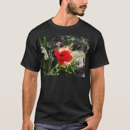 Rode klaproos t-shirt