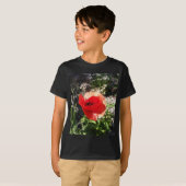 Rode klaproos t-shirt (Voorkant volledig)