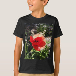 Rode klaproos t-shirt