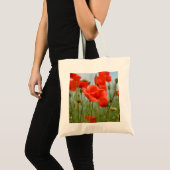 Rode klaproos tote bag (Voorkant (product))