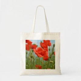 Rode klaproos tote bag