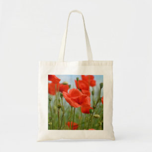 Rode klaproos tote bag