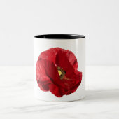 Rode klaproos tweekleurige koffiemok (Center)