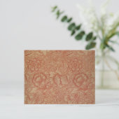 Rode Klaproos (van William Morris) (oud patroon) Briefkaart (Staand voorkant)