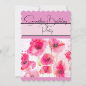 Rode Klaproos Waterverf bloem Klaprozen Kaart (Voorkant)