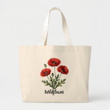 Rode Klaproos Wilde Bloem Tas |  