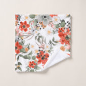 Rode Klaprozen Bad Handdoek (Wasdoekje)