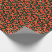 Rode klaprozen Bloemen Bloeiende groene planten Ve Cadeaupapier (Hoek)