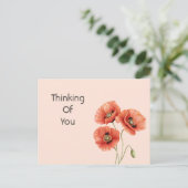 Rode Klaprozen Bloemen Briefkaart (Staand voorkant)