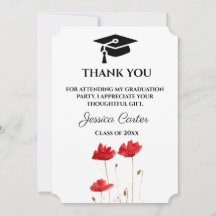 Rode klaprozen Bloemen Gradiëring Bedankt 