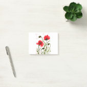 Rode klaprozen bloemen waterverf rustieke chic post-it® notes (Kantoor)