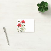 Rode klaprozen bloemen waterverf rustieke chique p post-it® notes (Kantoor)