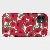 Rode Klaprozen Bloempatroon Case-Mate iPhone Case (Achterkant (horizontaal))