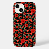 Rode klaprozen Case-Mate iPhone case (Achterkant)