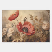  rode klaprozen decoupage papierset inpakpapier vel (Voorkant 2)