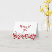 Rode klaprozen "Denken aan jou" Kaart (Gele Bloem)