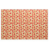 Rode klaprozen en groene stengels stof (Fat Quarter)