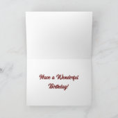 Rode klaprozen en Happy Birthday-kaarsen   Kaart (Binnen)