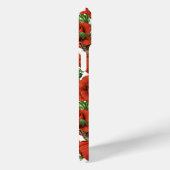 Rode klaprozen en wratten, groene bladeren op wit Case-Mate iPhone case (Achterkant / Rechts)