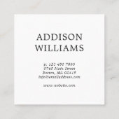 Rode klaprozen en zwarte strepen vierkante visitekaartje (Achterkant)