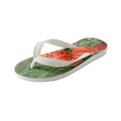 Rode klaprozen Flip Flops, kinderen Kinder Teenslippers (Schuin)