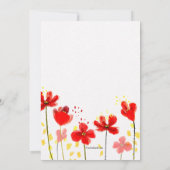 Rode klaprozen foto bevestiging kaart (Achterkant)