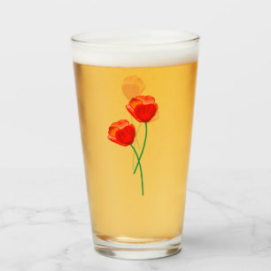 Rode Klaprozen Glas