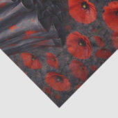 Rode Klaprozen Gothic Benen Decoupage Papier (Detail)