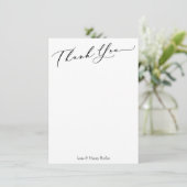 Rode klaprozen Gouden confetti Dank je wel Script  Bedankkaart (Staand voorkant)