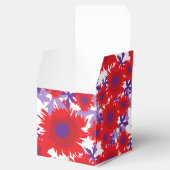 Rode klaprozen grafische kunst bedankt geschenkdoo bedankdoosjes (Geopend)