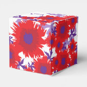 Rode klaprozen grafische kunst bedankt geschenkdoo bedankdoosjes (Achterkant)