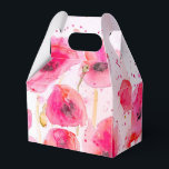 Rode Klaprozen Huwelijkstaart Favorietendoos Bloem Bedankdoosjes<br><div class="desc">Klaprozen Waterverf Schilderij Huwelijkstaart Favorietendozen,  Volledig Aanpasbaar. Ontworpen vanuit een van mijn waterverfschilderijen.</div>