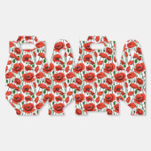 Rode klaprozen in een veld op wit bedankdoosjes (Ongevouwen)