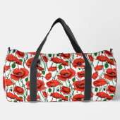 Rode klaprozen in een veld op wit plunjezak (Voorkant)