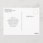 Rode klaprozen in een veld Waterverf Dank u Briefkaart (Achterkant)