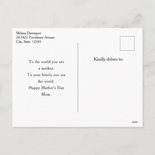 Rode klaprozen in een veld Waterverf Moederdag Feestdagenkaart (Achterkant)