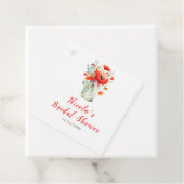 Rode klaprozen in Metselaarsvaas Bruidsuitnodiging Bedankjes Labels (In situ)