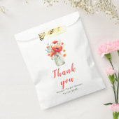 Rode klaprozen in metseljars bruidsshower bedankzakje (Gezegeld)