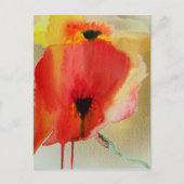 Rode klaprozen Moderne bloemkunst Briefkaart (Voorkant)