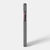 rode klaprozen op grijs iPhone hoesje (Linkerkant)