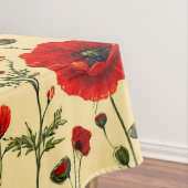 Rode klaprozen patroon tafelkleed (Voorbeeld)