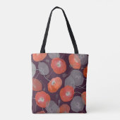 Rode klaprozen patroon tote bag (Achterkant)