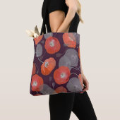 Rode klaprozen patroon tote bag (Dichtbij)