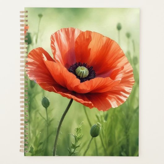 Rode Klaprozen Planner  (Voorkant)