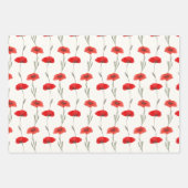 Rode klaprozen strepen met pastelgroen en roze inpakpapier vel (Voorkant 3)