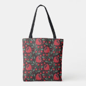 Rode klaprozen tote bag (Achterkant)
